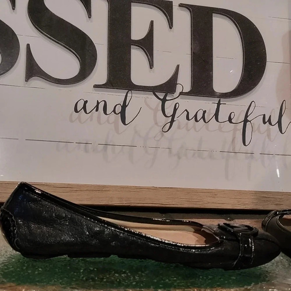 MICHAEL Kors MK "Fulton" Black Leather w/Metal Logo Driving Moc Sz 7.5 - Picture 6 of 12